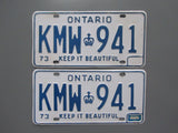 1976 Ontario License Plates