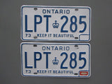 1977 Ontario License Plates