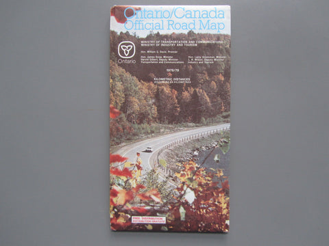 1978 - 1979 Ontario Official Government Road Map
