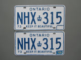 1978 Ontario License Plates