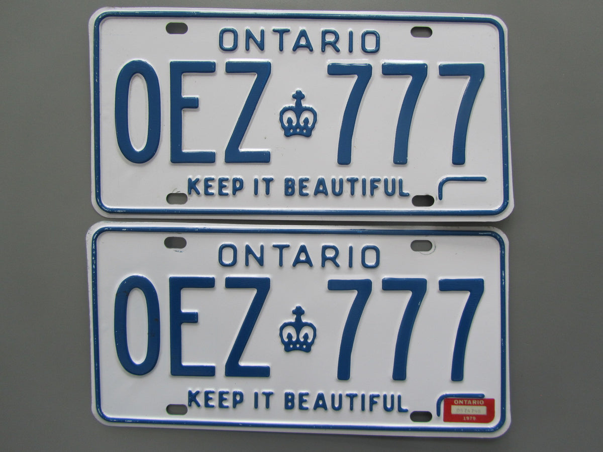 1979 Ontario License Plates – YOMplates