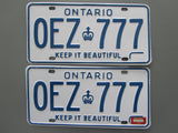 1979 Ontario License Plates