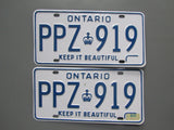 1980 Ontario License Plates