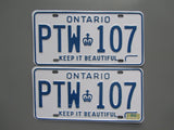 1980 Ontario License Plates