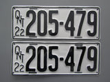 1922 YOM Clear Ontario License Plates