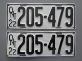 1922 YOM Clear Ontario License Plates