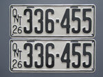 1926 YOM Clear Ontario License Plates