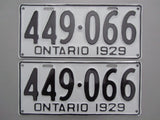 1929 YOM Clear Ontario License Plates