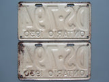 1930 YOM Clear Ontario License Plates