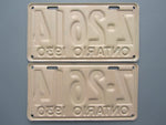 1930 YOM Clear Ontario License Plates