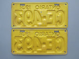 1931 YOM Clear Ontario License Plates