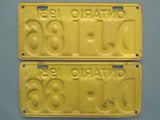1931 YOM Clear Ontario License Plates