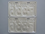 1932 YOM Clear Ontario License Plates