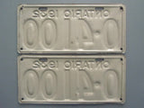 1932 YOM Clear Ontario License Plates