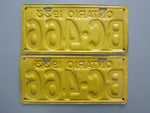 1933 YOM Clear Ontario License Plates