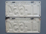 1934 YOM Clear Ontario License Plates