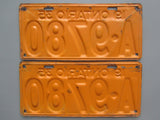 1935 YOM Clear Ontario License Plates