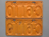 1935 YOM Clear Ontario License Plates