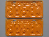 1935 YOM Clear Ontario License Plates
