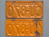 1935 YOM Clear Ontario License Plates
