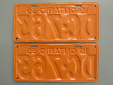 1935 YOM Clear Ontario License Plates