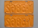 1935 YOM Clear Ontario License Plates