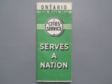 1936 Ontario Road Map - Cities Service