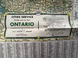 1936 Ontario Road Map - Cities Service