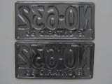 1936 YOM Clear Ontario License Plates