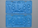 1938 YOM Clear Ontario License Plates