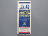 1939-40 Ontario Official Government Road Map