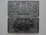 1939 YOM Clear Ontario License Plates