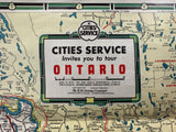 1939 Ontario Road Map - Cities Service