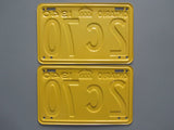 1940 YOM Clear Ontario License Plates