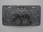 1946 YOM Clear Ontario License Plate
