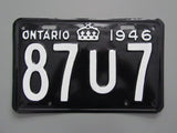 1946 YOM Clear Ontario License Plate