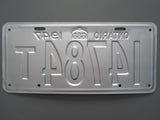 1947 YOM Clear Ontario License Plate