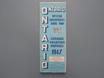 1947 Ontario Official Government Road Map