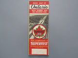 1947 Ontario Road Map - Supertest