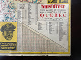 1947 Ontario Road Map - Supertest