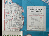 1947 Ontario Road Map - Texaco