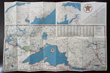1947 Ontario Road Map - Texaco