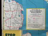 1947 Ontario Road Map - White Rose