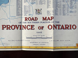 1948 Ontario Official Government Road Map