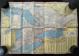 1949 Ontario Road Map - Cities Service