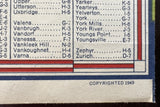 1949 Ontario Road Map - Texaco
