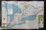 1949 Ontario Road Map - Texaco