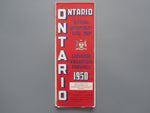 1950 Ontario Official Government Road Map