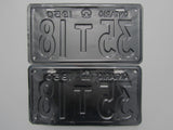 1950 YOM Clear Ontario License Plates