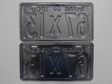 1950 YOM Clear Ontario License Plates